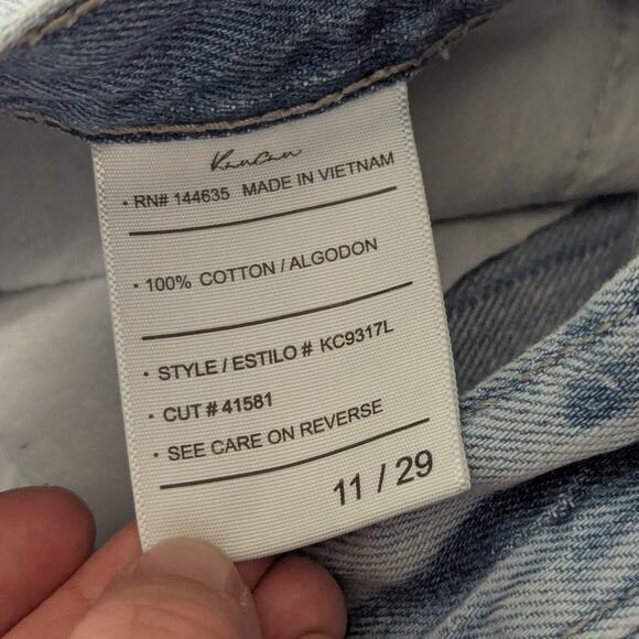 KanCan Dylan 90's Wide Leg Jeans Light Wash Blue High Rise Womens 29 Denim Pants - Picture 4 of 4